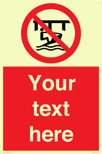 Custom Do not use watercraft in the vicinity of piers